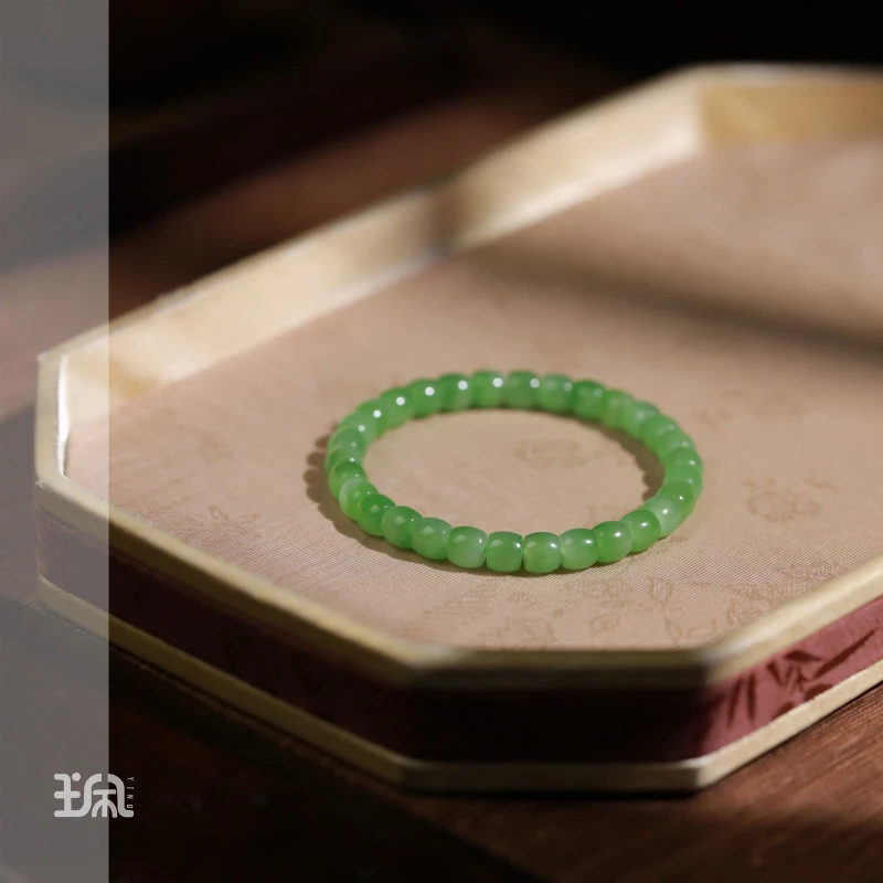 萌伊|和田玉*手串*未镶嵌CYC24092314多样性发其一