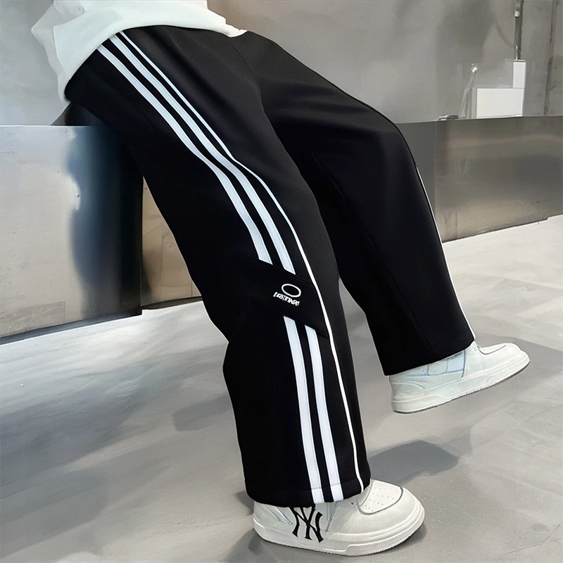 2025男童秋装新款长裤子中大童百搭潮酷痞帅童装潮流风格韩版宽松