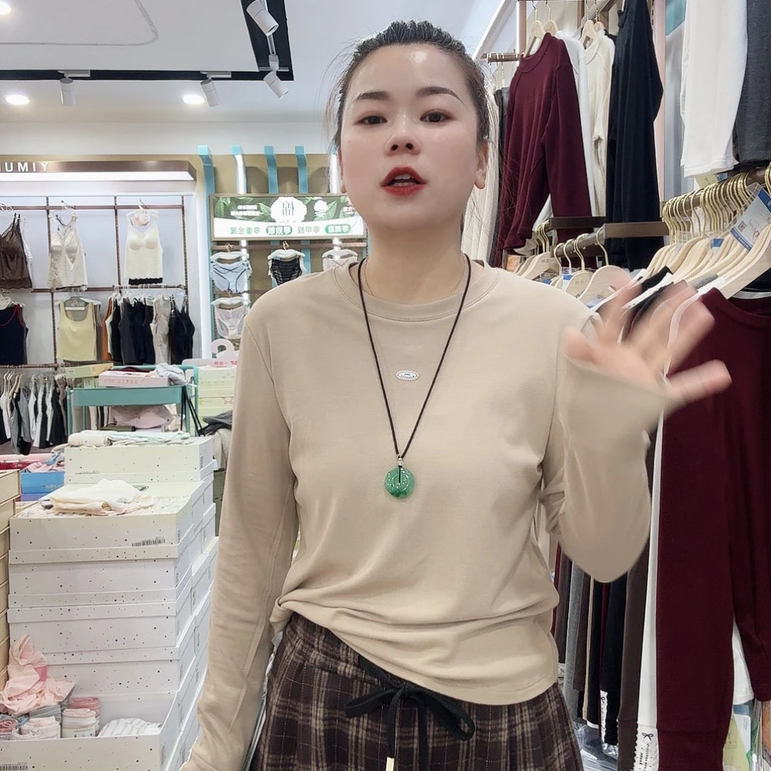 棉2624摩卡色打底衣磨毛