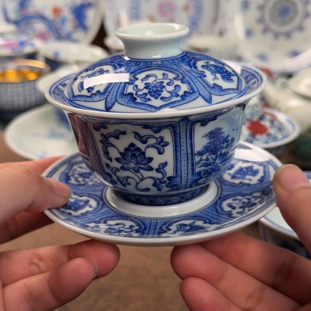 鸣***宇纯手工手绘陶瓷茶具