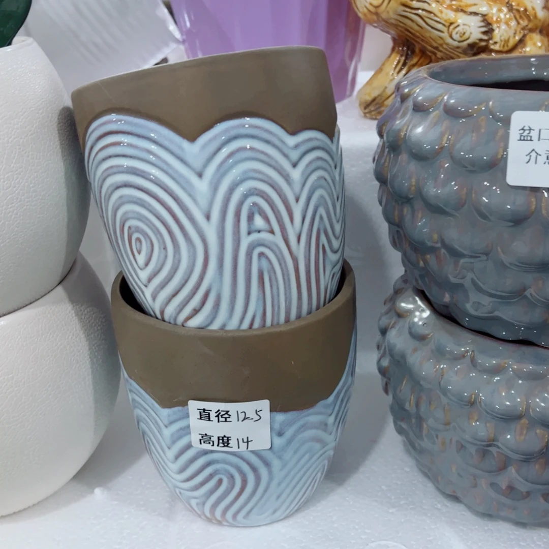 有孔陶瓷花盆，满10米包邮发货