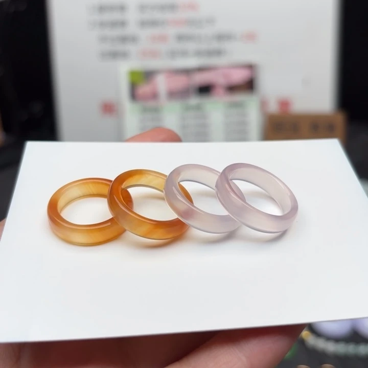 玛瑙/玉髓未镶嵌戒指多样性发一件