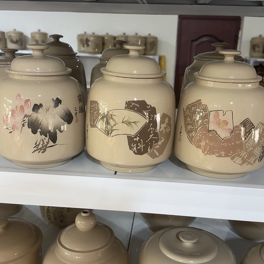 缸建水紫陶微瑕茶罐紫陶