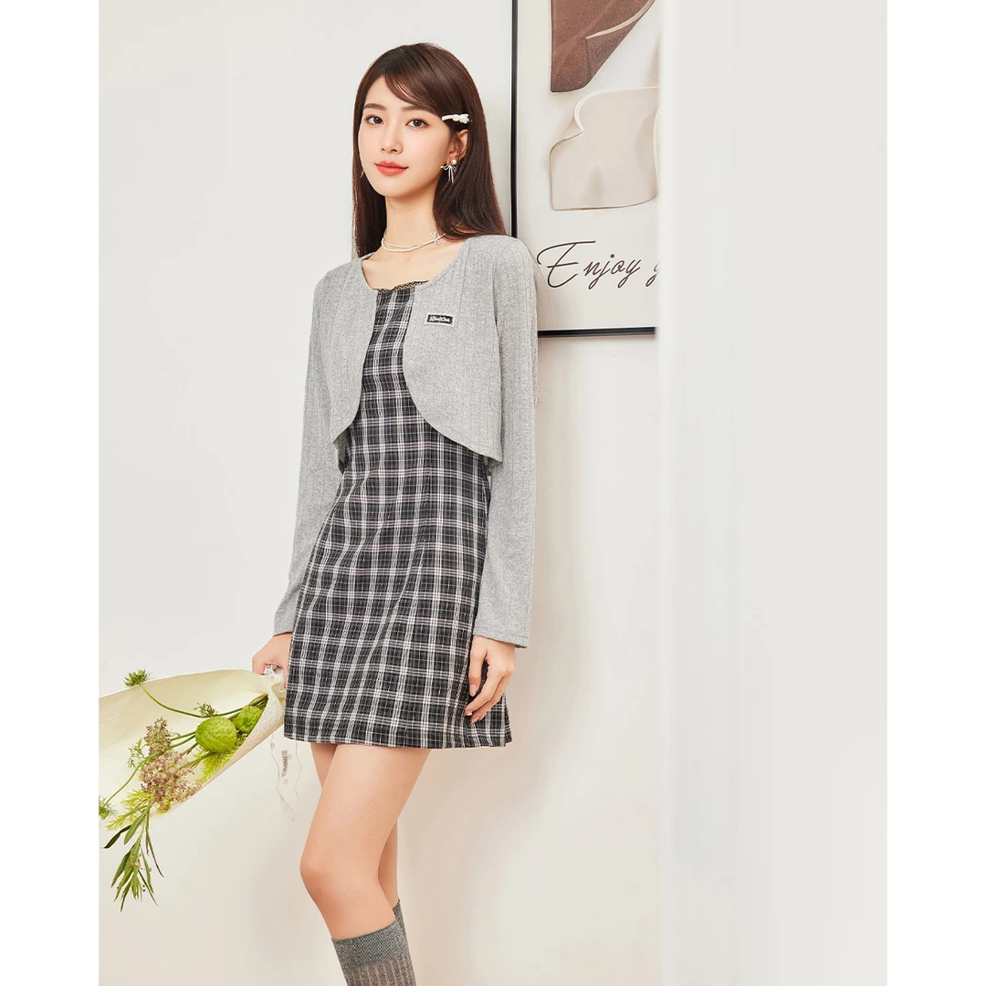 IEF/爱依服裙子2025秋季新款韩版甜美小女人气质通勤显瘦里外套裙