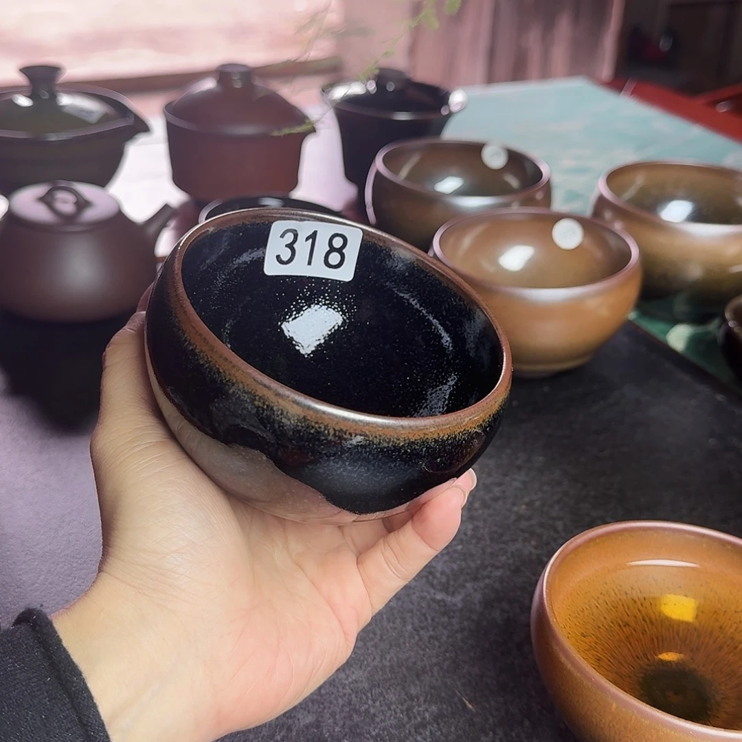茶盏318 建窑建盏·柴烧·手工·原矿·铁胎