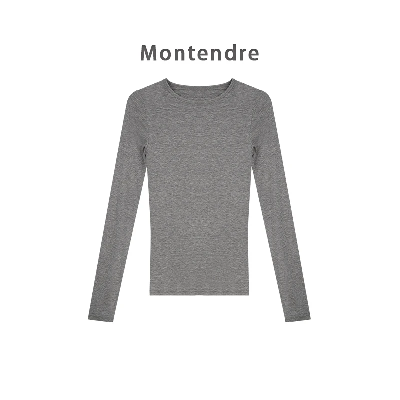 【Montendre】秋季新款 G 重磅羊毛天丝混纺打底时尚气质显瘦羊毛衫