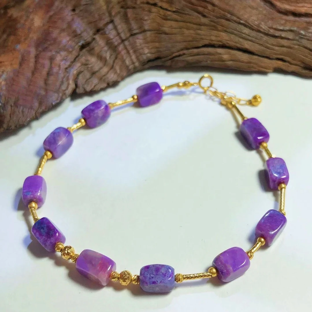 【圣芭黎】天然舒俱来手链面包幻彩18K7-4多样性发一DD1572