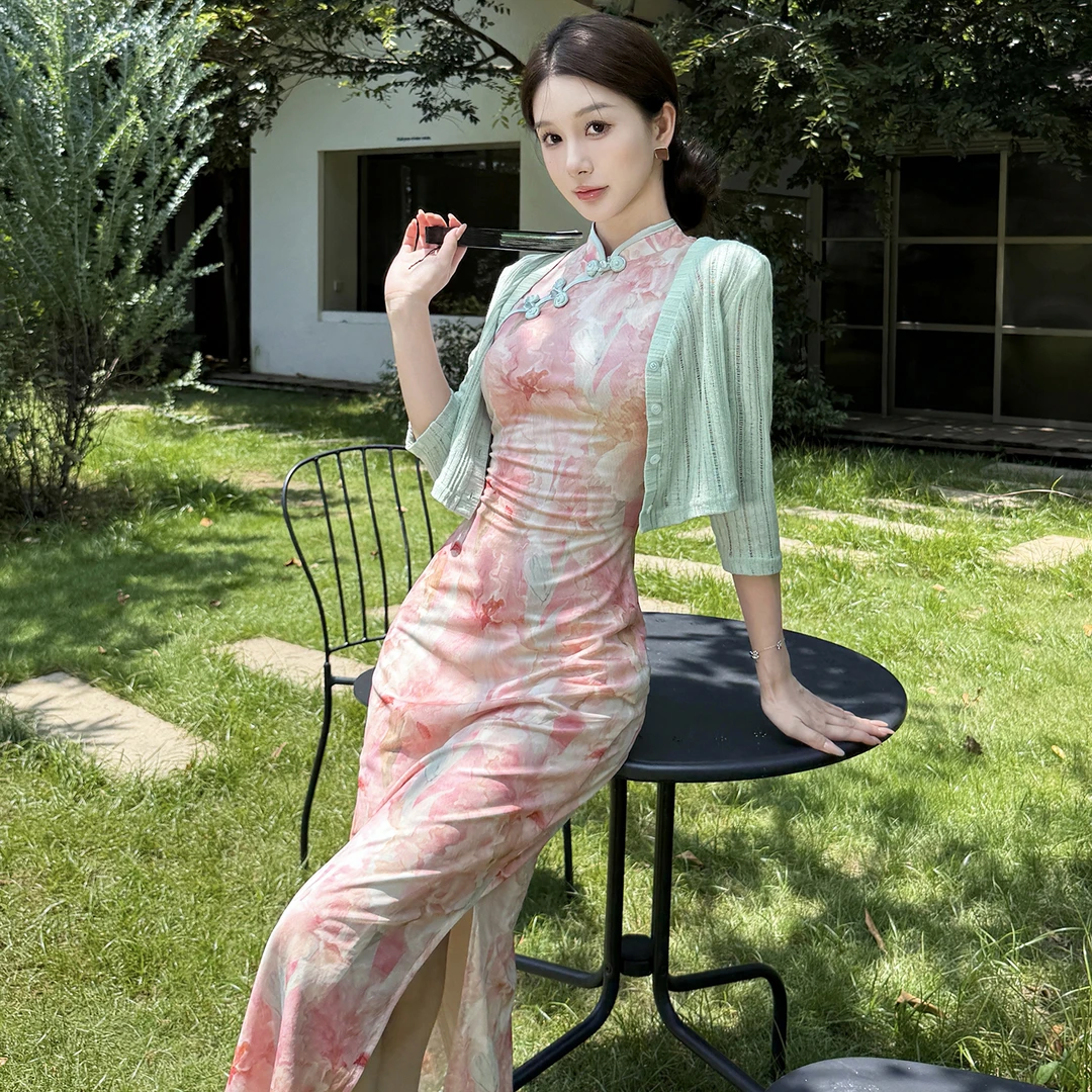 【运补6-8r】新中式国风女装高级感轻奢2025新款修身包臀裙两件套