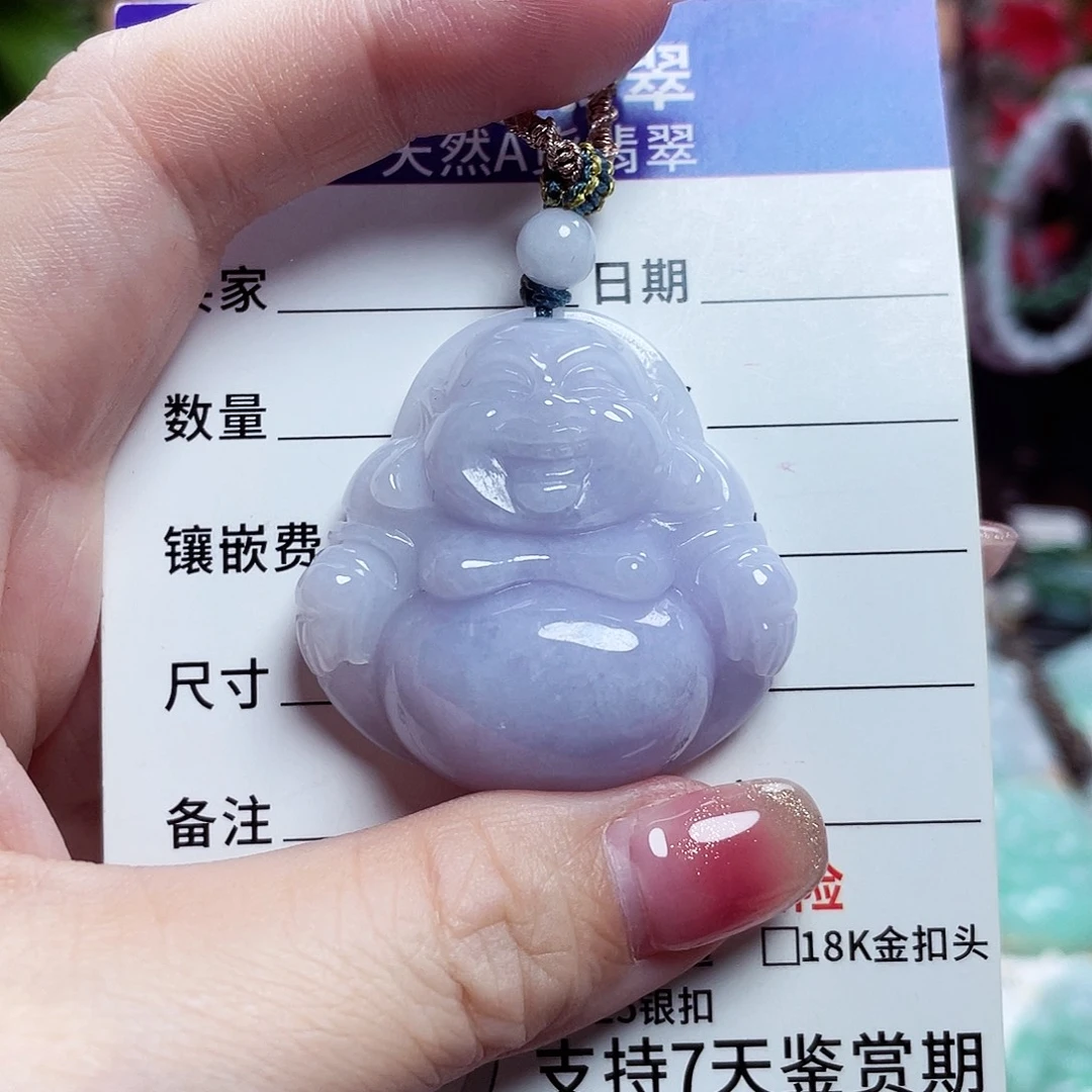 翡翠未镶嵌颈饰佛公07