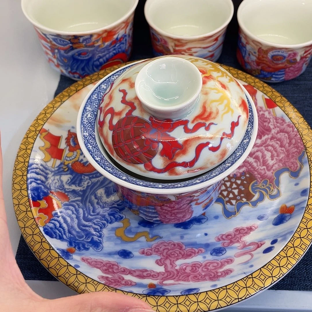 陶景德陶瓷盖碗茶具