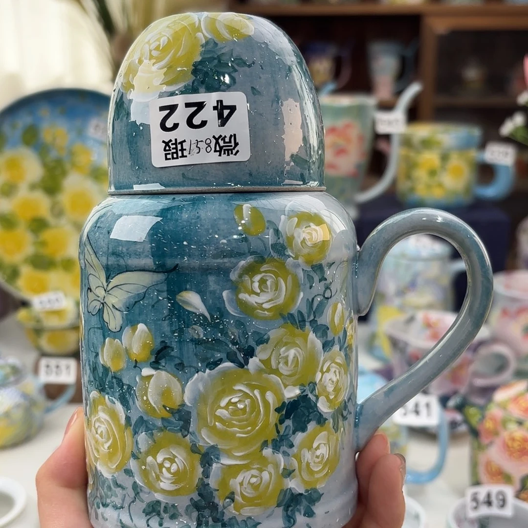 景德镇手绘高温釉下彩陶瓷茶具