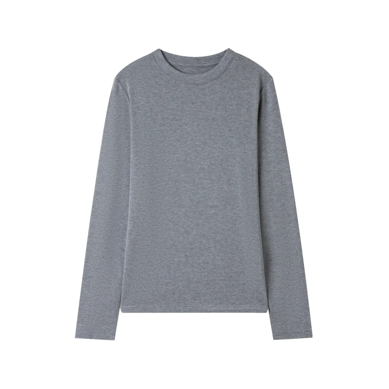 RuǐWáng【露思同款】宠肌蚕丝羊绒长袖纯色休闲女士简约内搭长袖