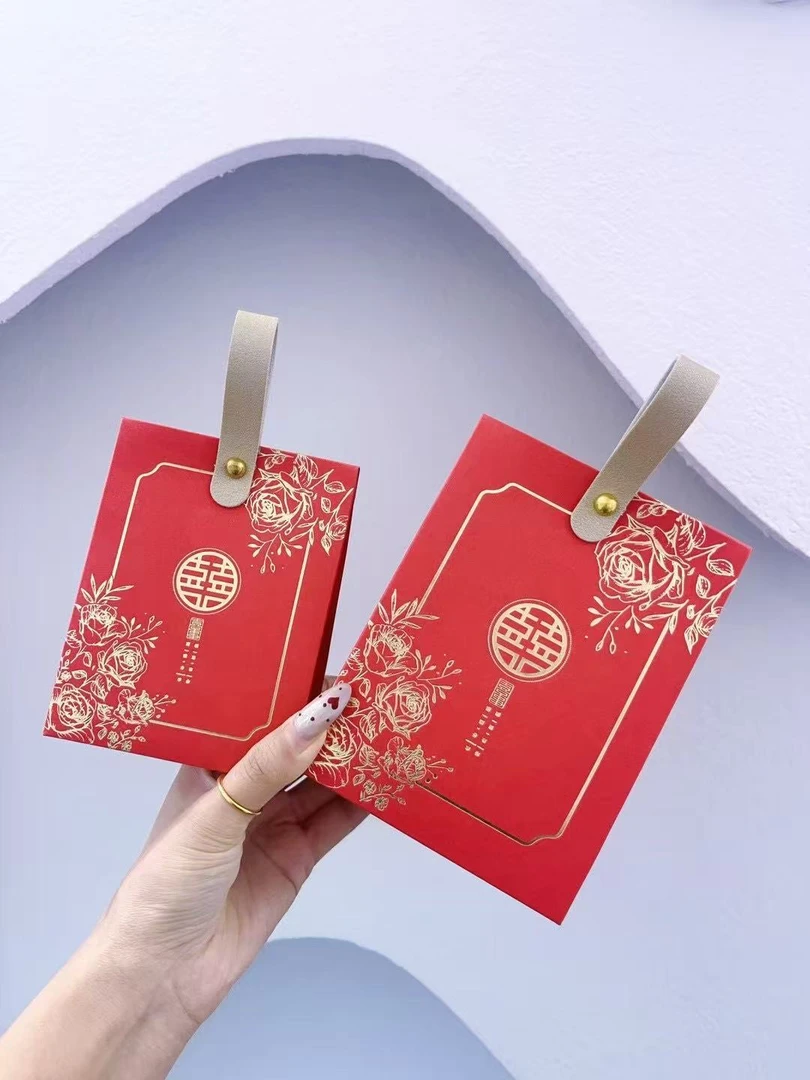 喜糖盒中式风格正红色