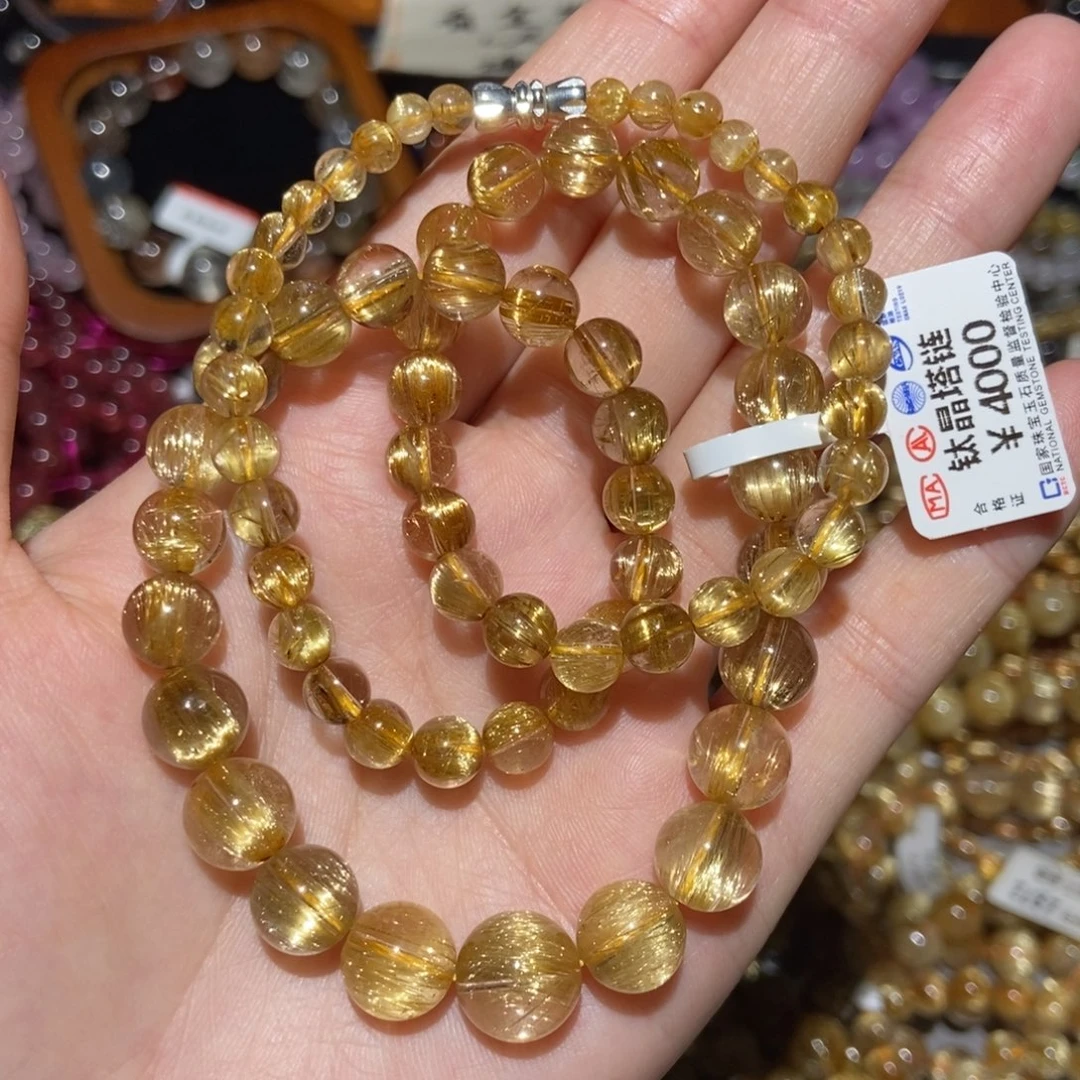 水晶手链未镶嵌钛晶塔链