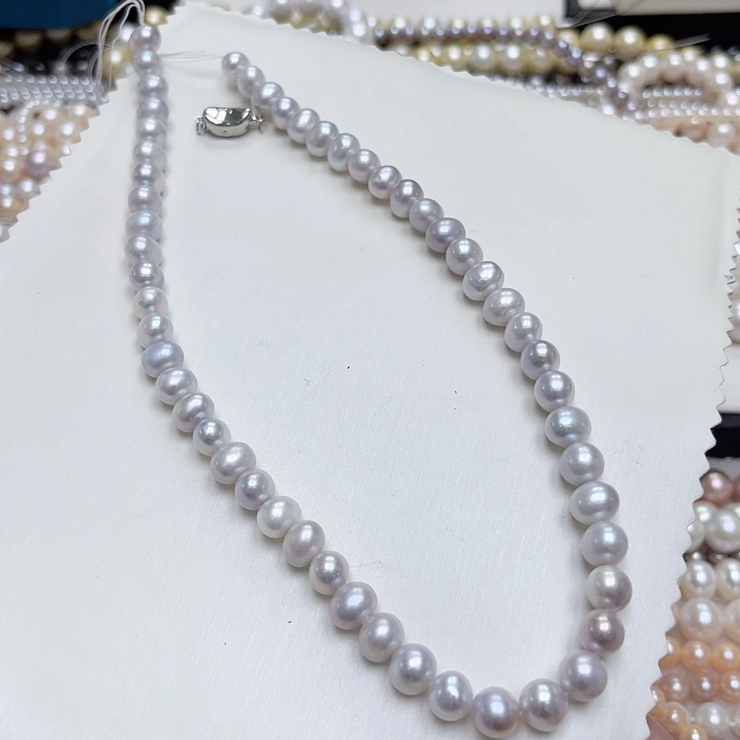 未镶嵌淡水珍珠颈饰7-9内 无核