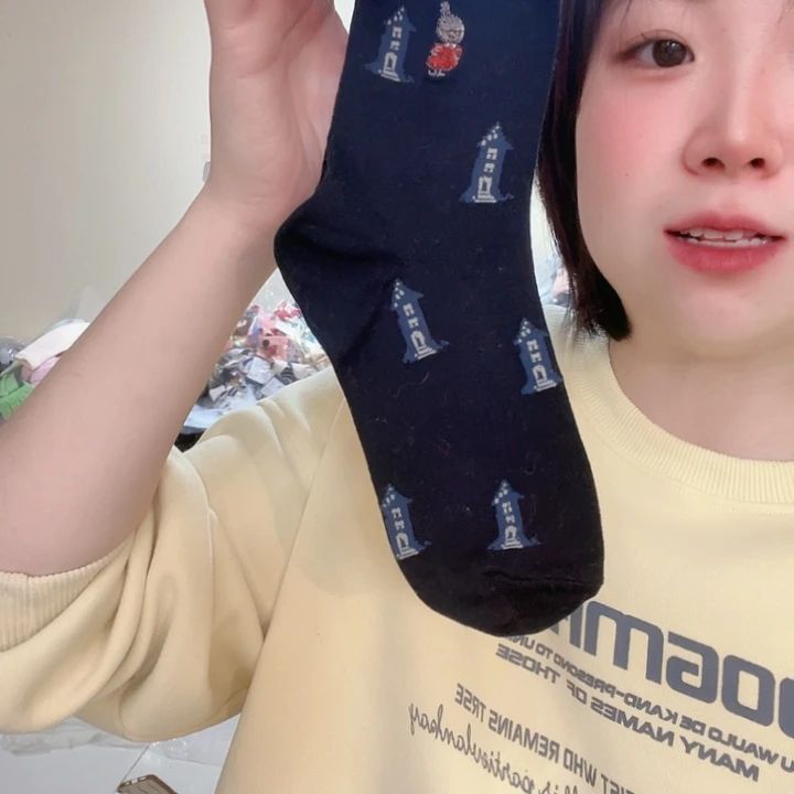 三醋酯纤维亚美黑色袜子615