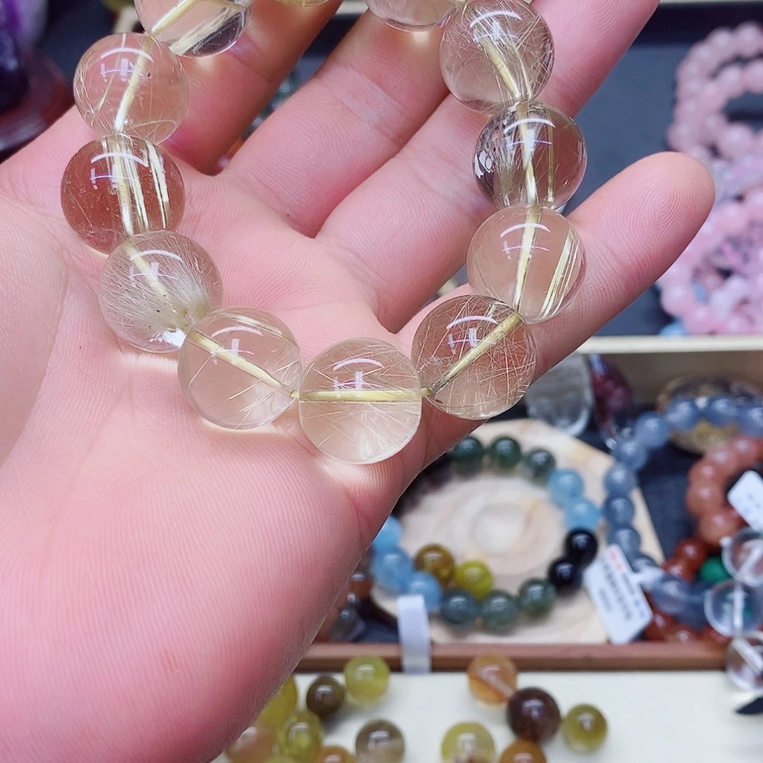 水晶手链未镶嵌黄发晶