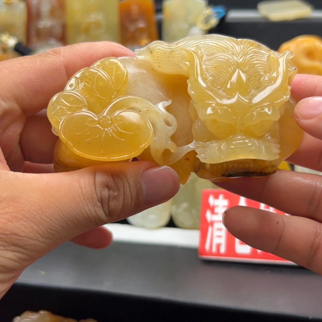 石英质玉（黄龙玉）未镶嵌多样性发货，发其一