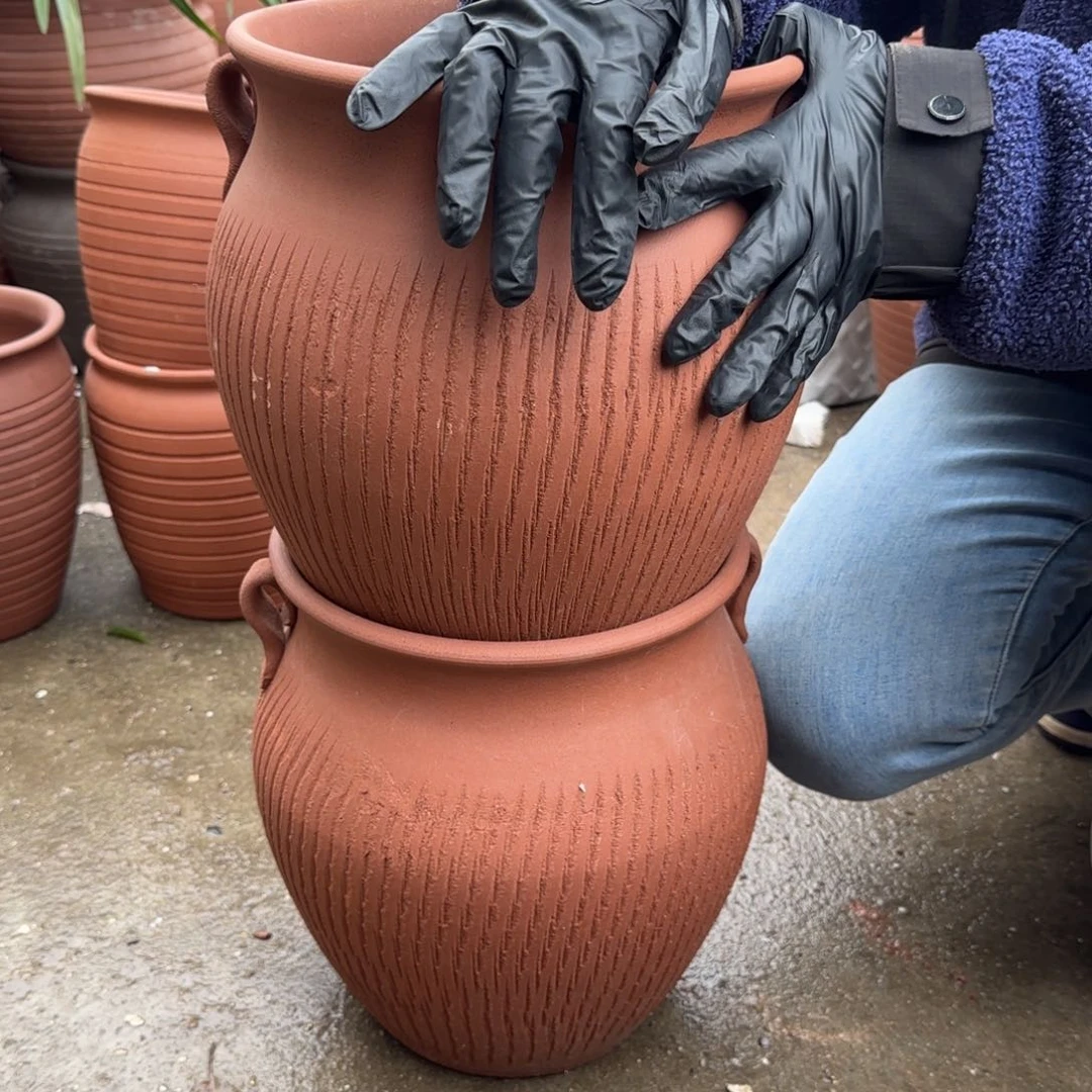 紫砂花盆口25高30宜兴紫砂