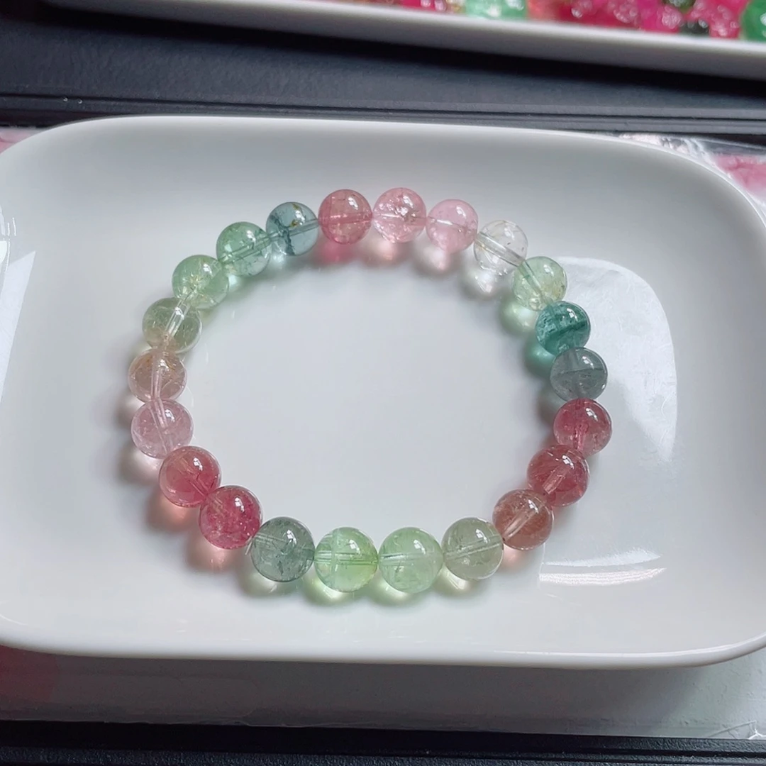 未镶嵌碧玺手链8.8mm左右