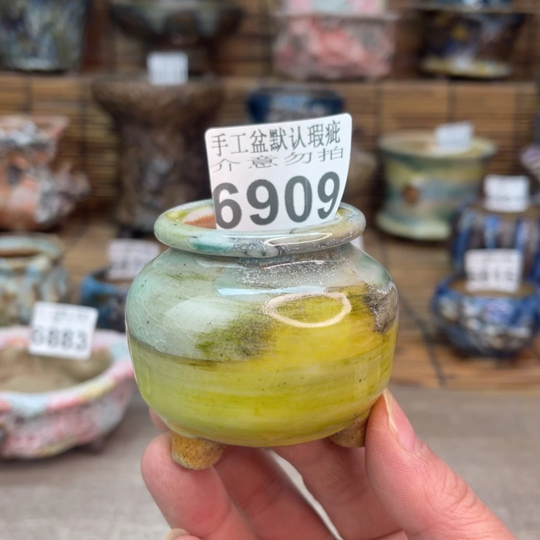 手工花盆默认瑕疵完美者勿拍