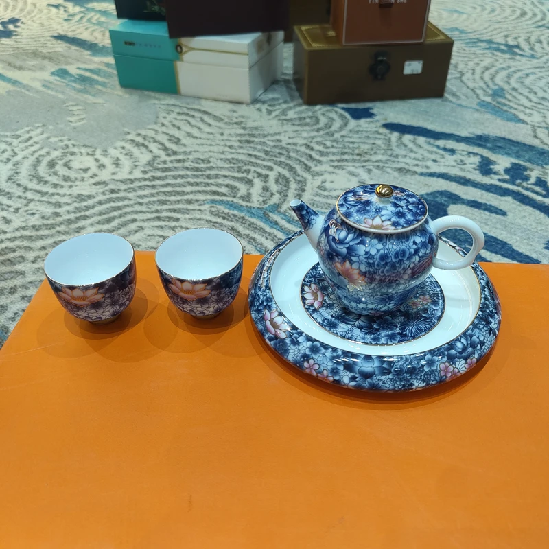 清韵玉壶加壶承加两杯配主人杯@@2341