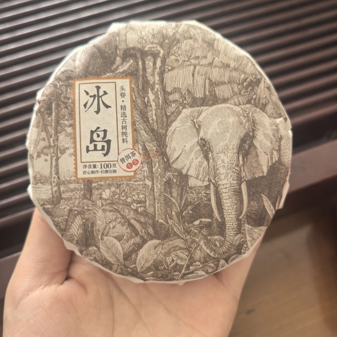 冰岛古树 普洱茶生茶饼 100克 头春纯料 2021年
