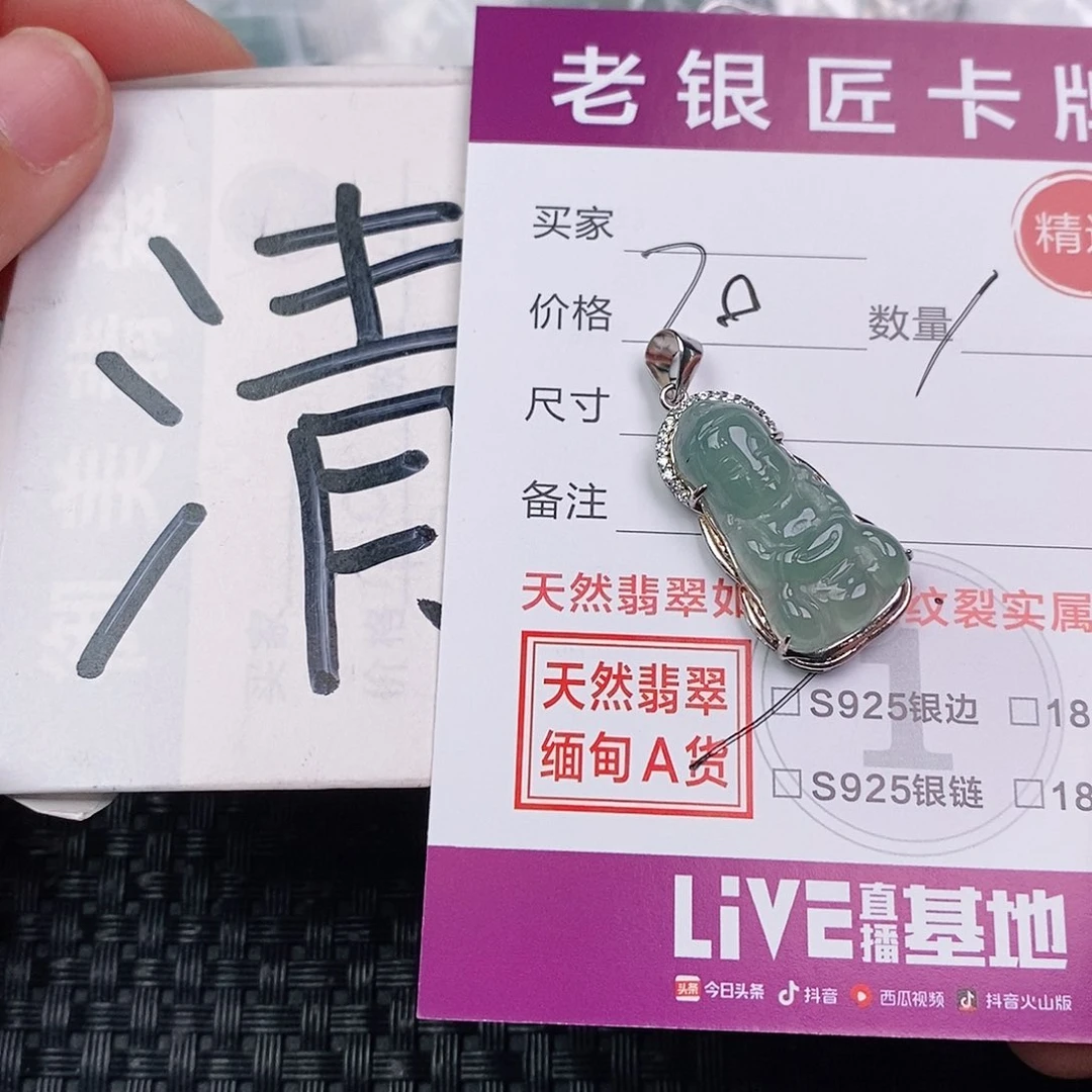 翡翠银S925镶嵌颈饰
