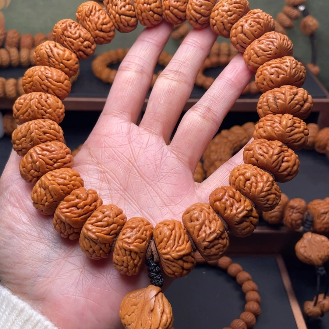 桃核手串22麒麟纹