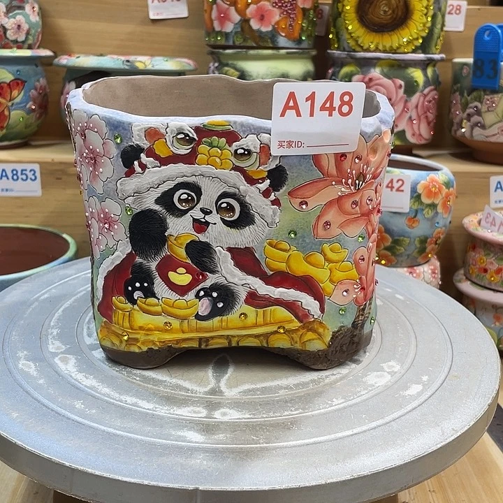 多肉花盆熊猫方盆
