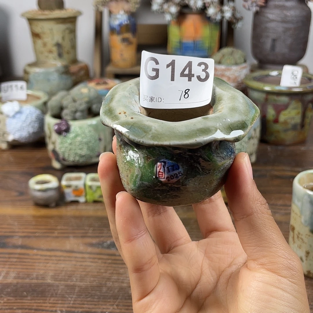 坛子姐花盆 小白孤品 内口3.5