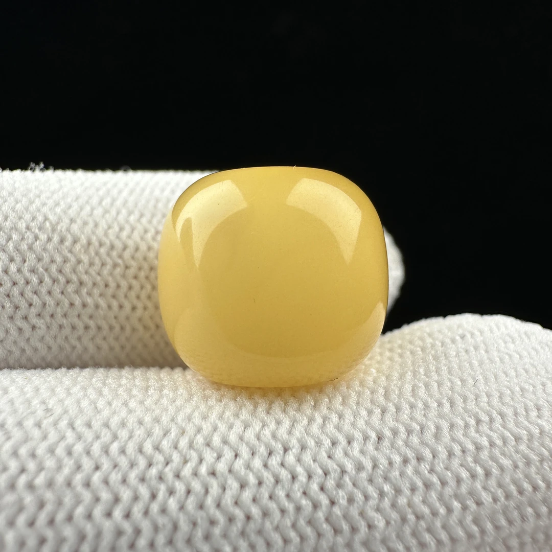 B9072【微瑕】天然原矿蜜蜡 墩子14.5*12.6mm支持复检假一罚十