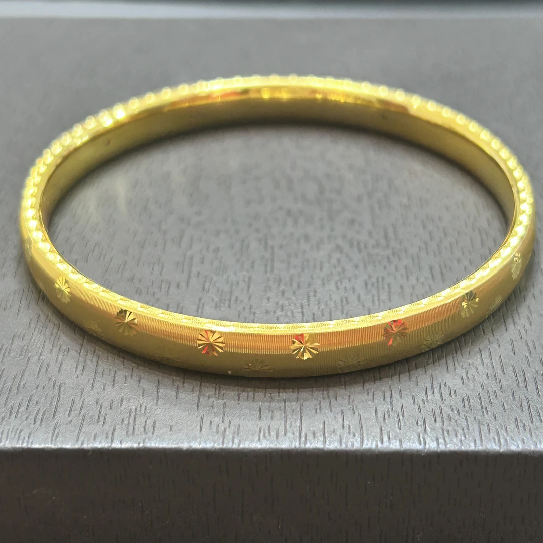 【木子专享】足金999投资金攒黄金拉丝太阳花ZBHJSZ193克重多退少补