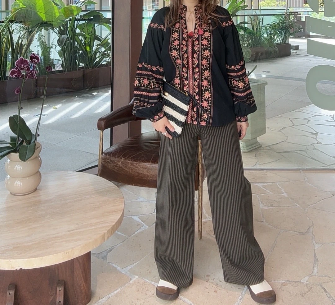 MAISON HOTEL 复古条纹长裤 WENDYZ