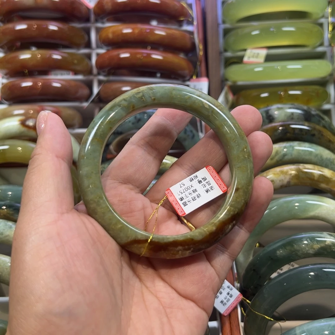 未镶嵌蛇纹石玉手镯