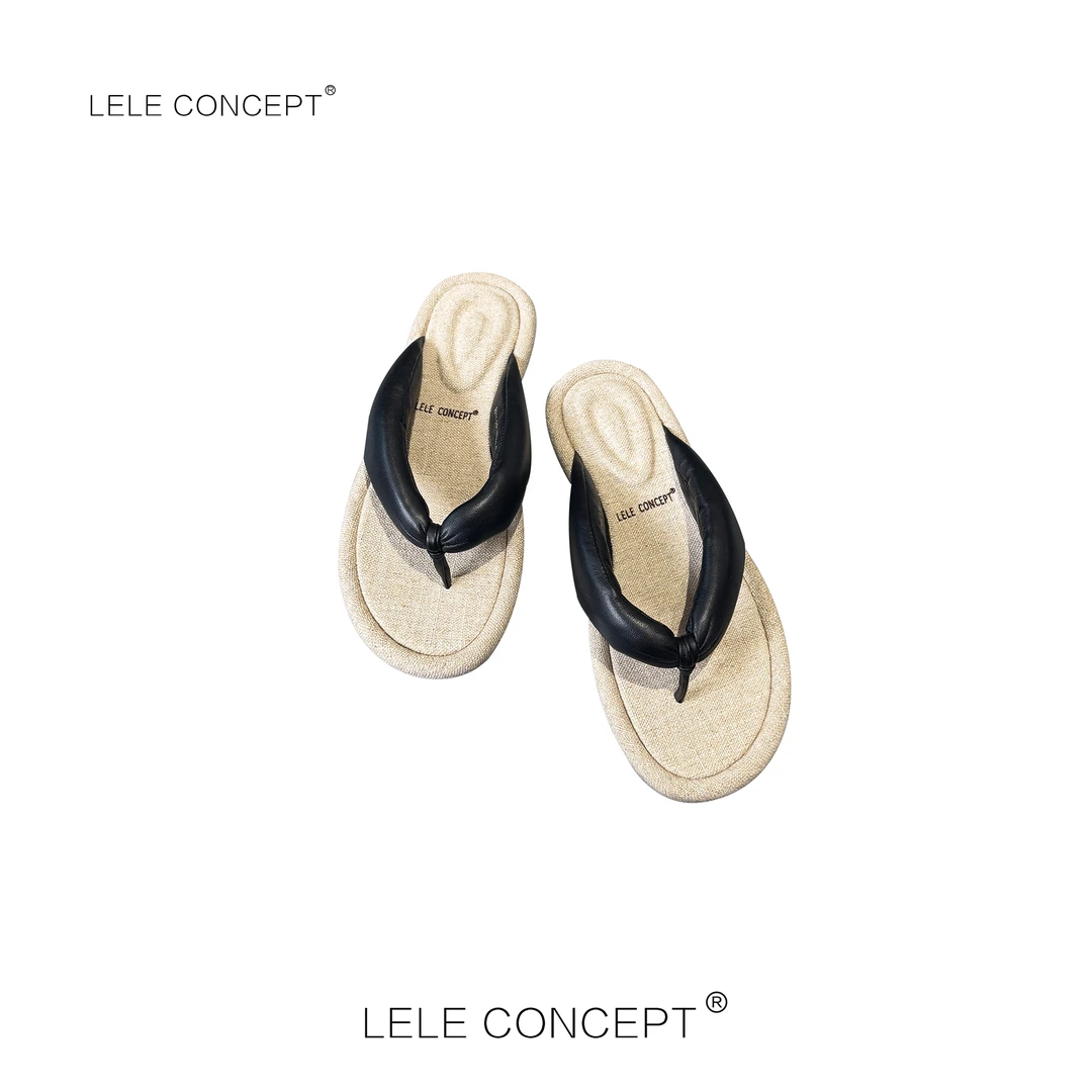 LELE CONCEPT丨都市极简舒适百搭款麻底人字拖X0226