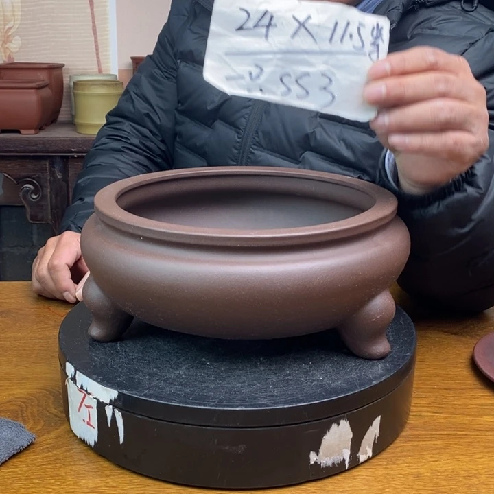 紫砂花盆货号一只SS3