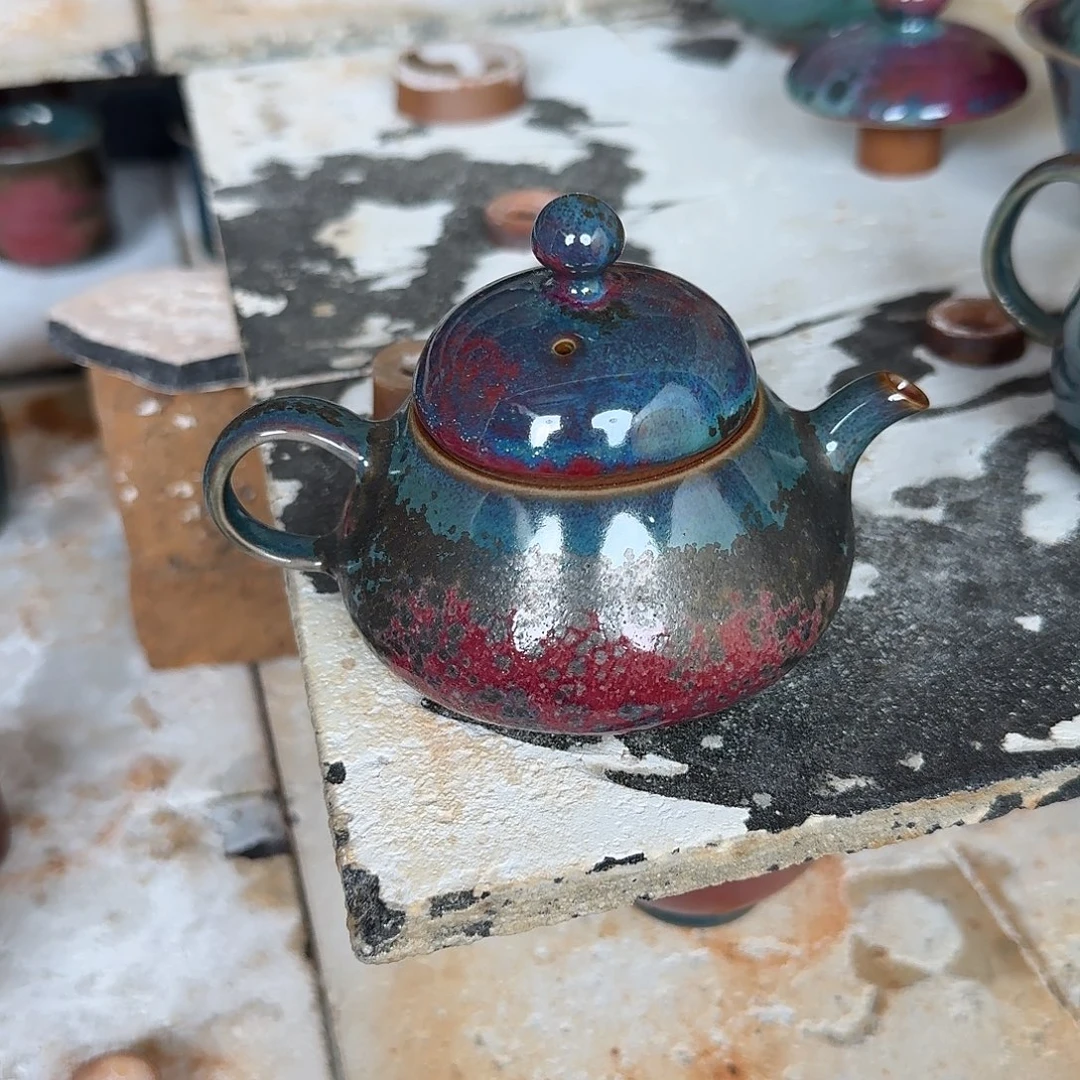 瓷片王建勋七彩炉钧釉开窑直播