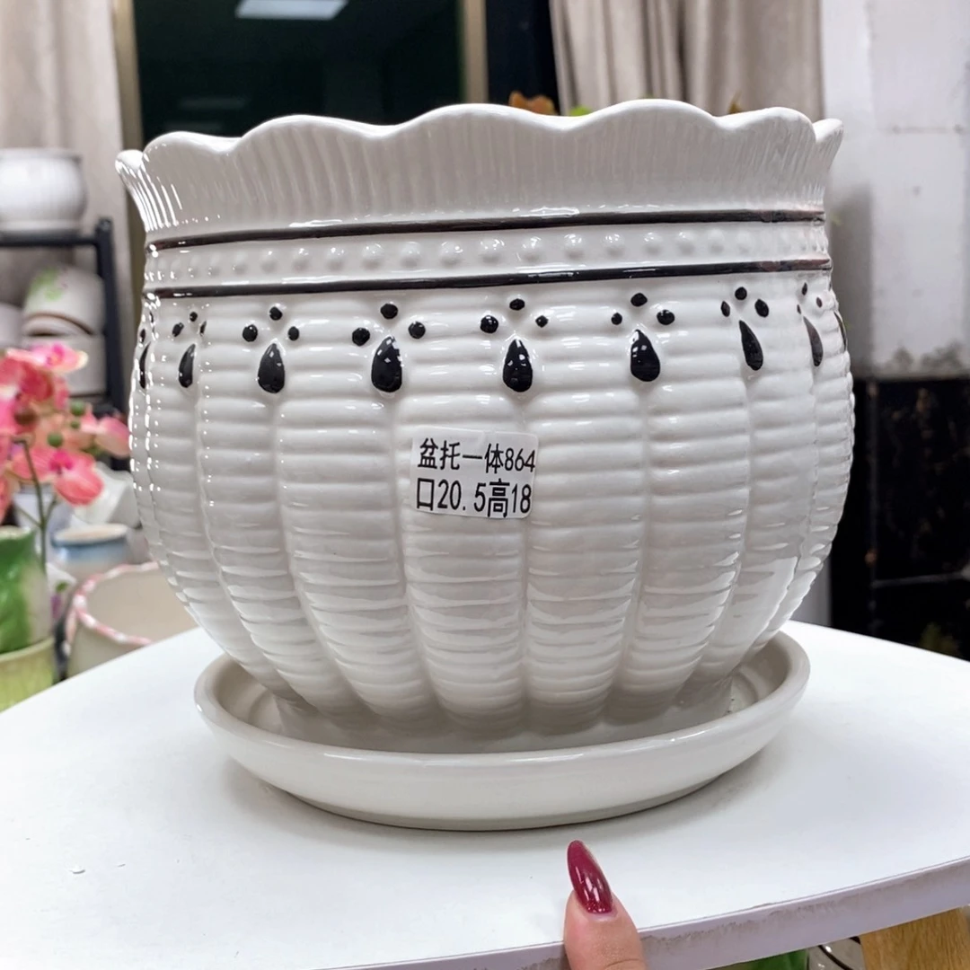 @夏西陶瓷花盆@@5864