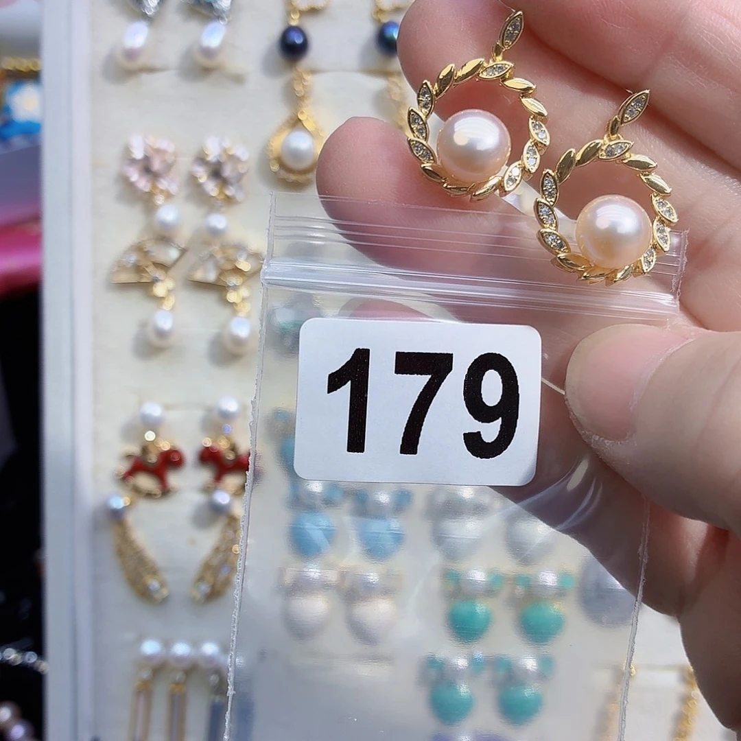 淡水珍珠耳饰合金