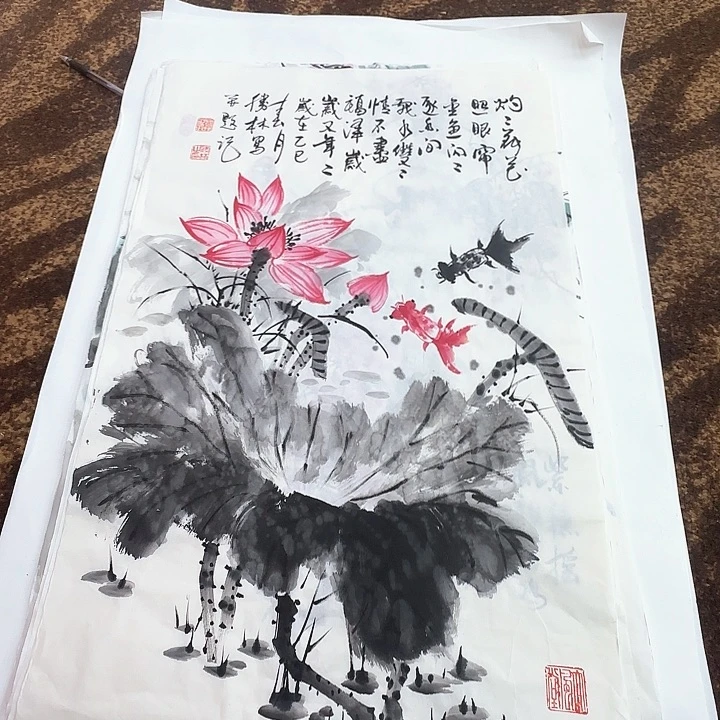 国画莫胜林老师四尺三开1111