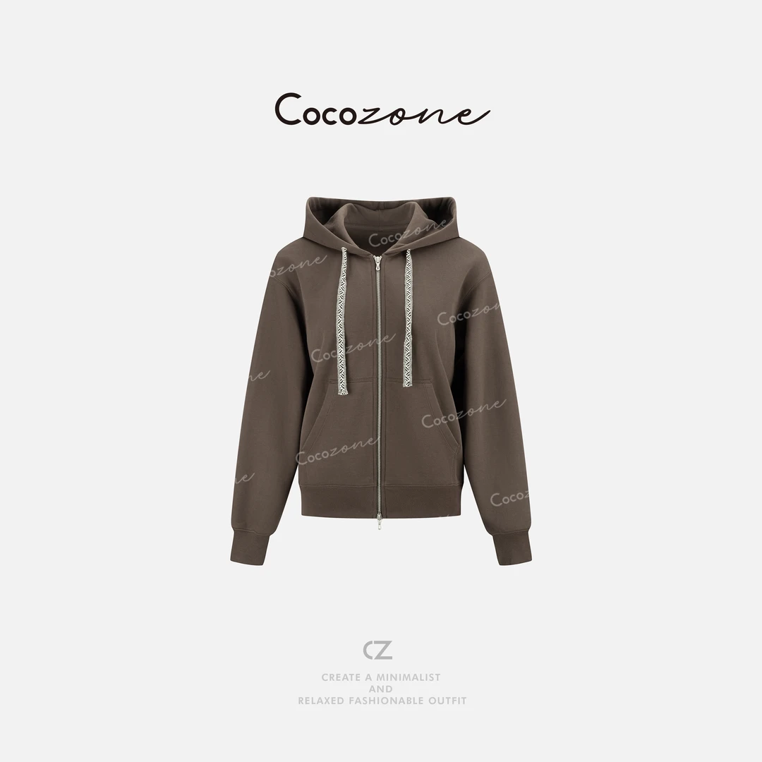 COCO ZONE 刘一一“腰果花卫衣”微宽松卫衣开衫外套 CD2A1896