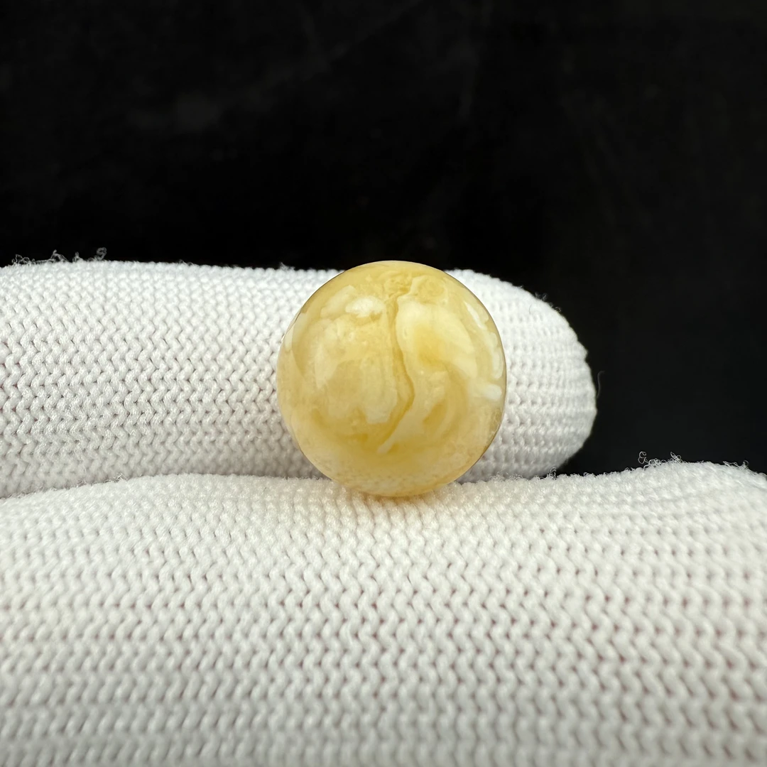 D3576天然蜜蜡 微瑕特价圆珠 13.8mm支持复检假一罚四