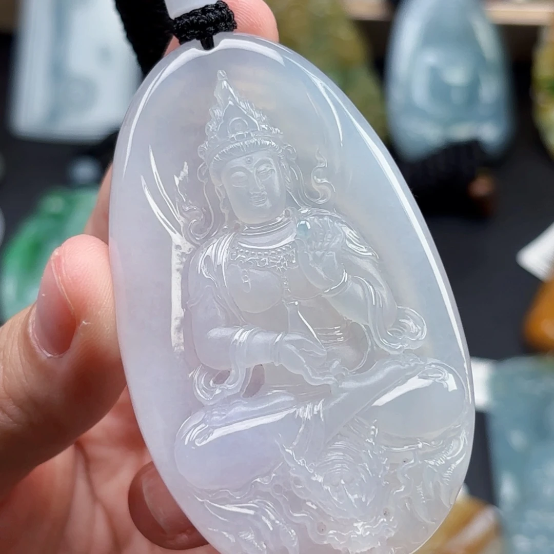 2***k翡翠未镶嵌颈饰观音