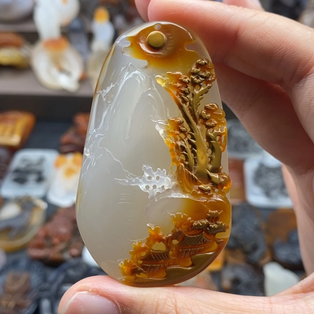 玛瑙/玉髓吊坠(不含链)未镶嵌