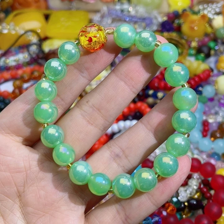 树脂制品76号绿色手串
