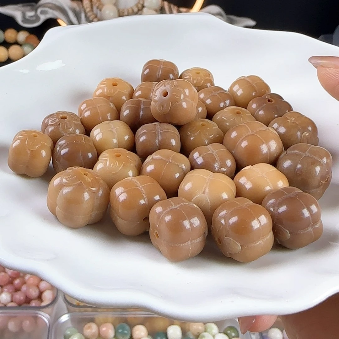 菩提根/象牙果手串瑕疵13-14风化柿子20颗不挑瑕疵