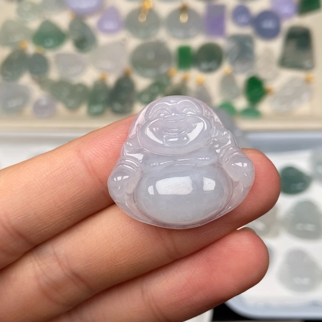 翡翠未镶嵌颈饰佛公