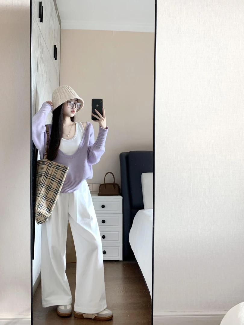 秋季穿搭一整套女2025韩版慵懒风背心针织上衣休闲裤裤子时尚套装