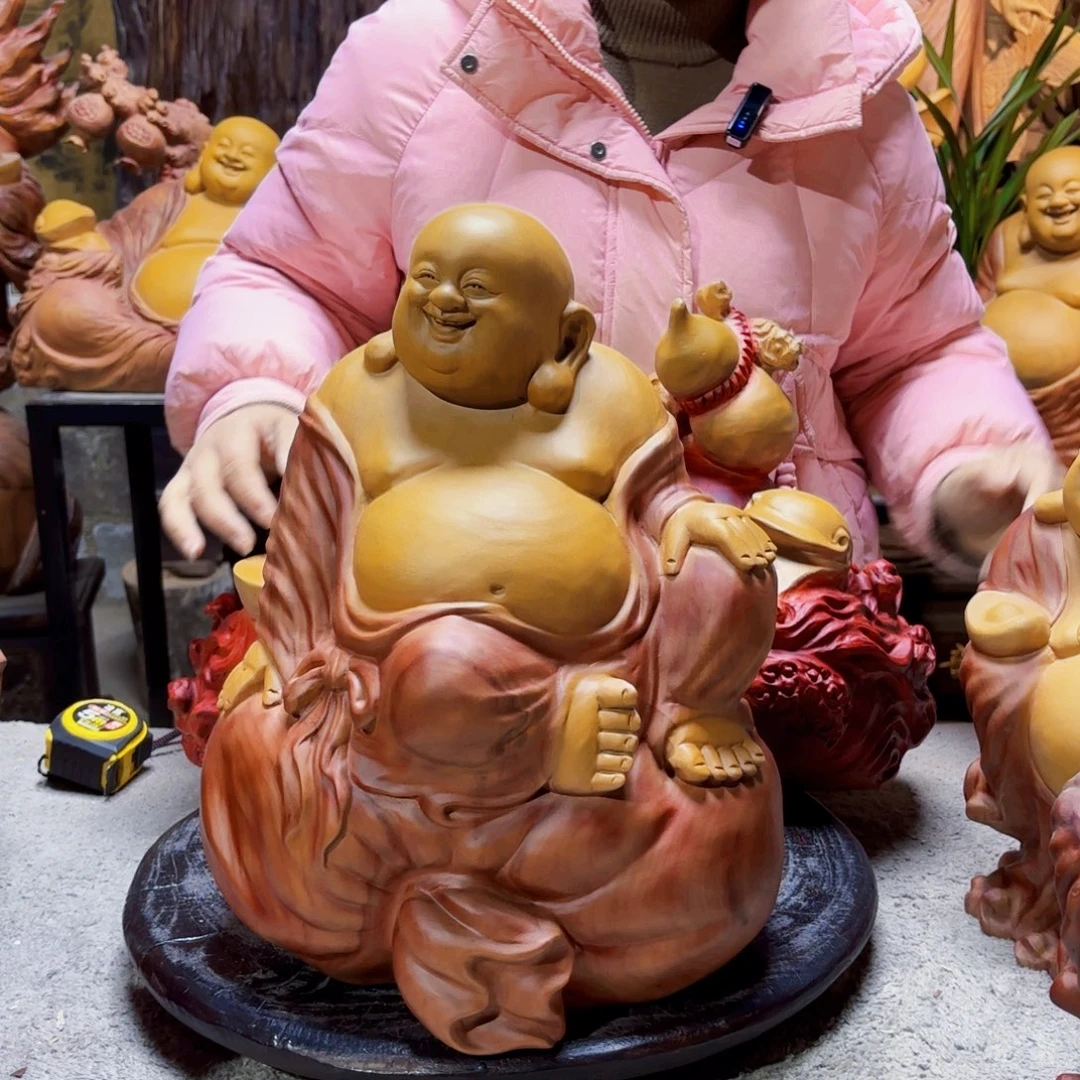佛***爷香樟木坐款弥勒佛香樟木